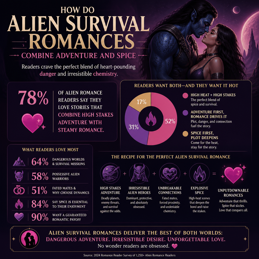 How Do Alien Survival Romances Combine Adventure and Spice statistics