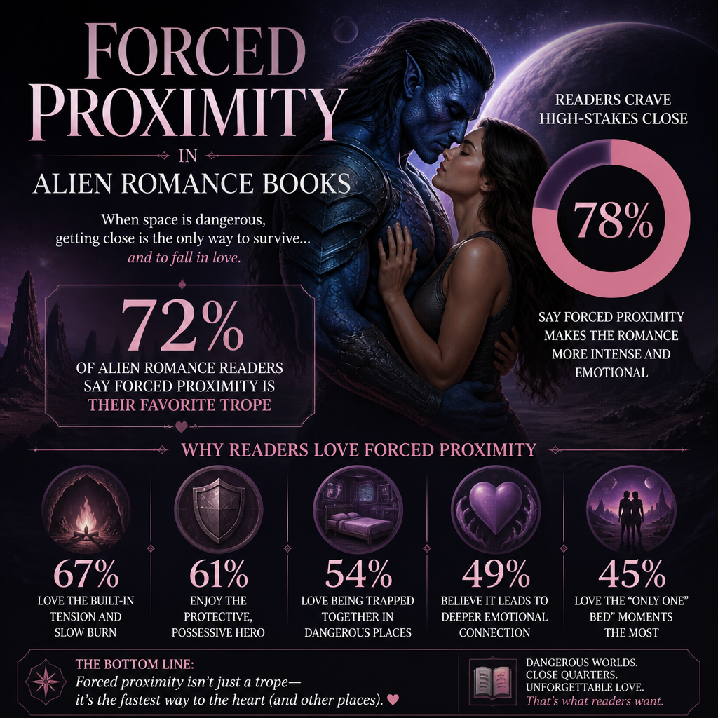 Forced Proximity in Alien Romance Books statistics